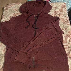 American Girl Burgundy Zip Up Jacket